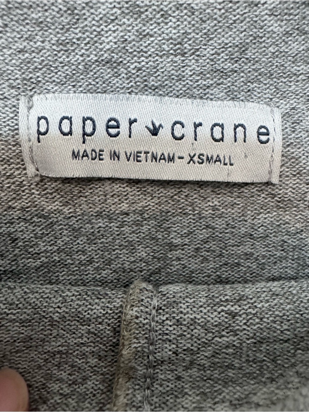 Paper Crane Heather Gray Mock Neck Seam-Accent Sweater - Picture 3 of 4